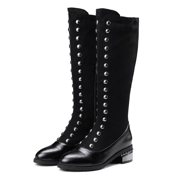 2021 new marks women at knee height high-quality mid-autumn heels black woman rivets long-size boots 34-43 zxkw
2021 new marks women at knee height high-quality mid-autumn heels black woman rivets long-size boots 34-43 zxkw