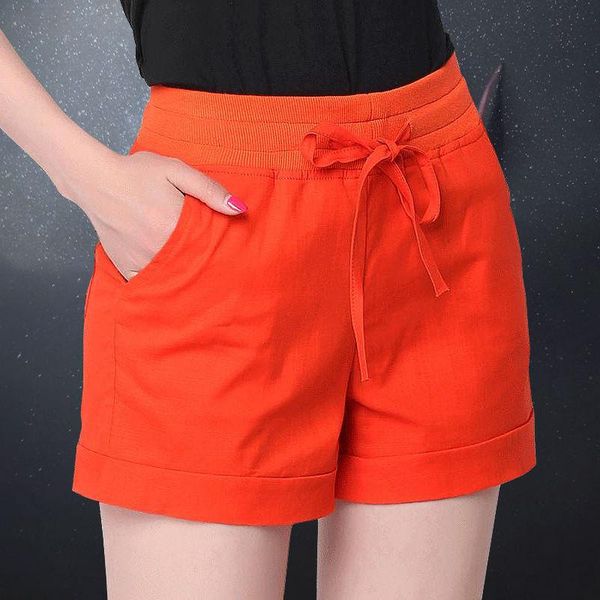 women's shorts women summer cotton linen large size black green blue orange elastic waist casual sports, White;black
women's shorts women summer cotton linen large size black green blue orange elastic waist casual sports, White;black