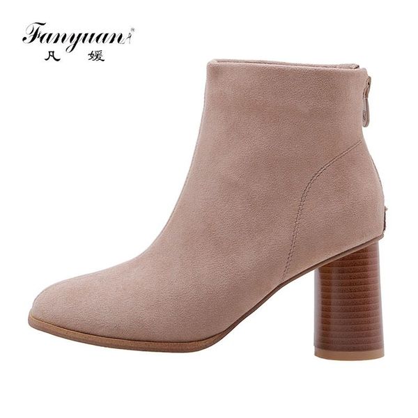 fanyuan new plus size 32-48 add fur warm boots woman shoes chunky high heels zipper ankle boots winter shoes woman, Black
fanyuan new plus size 32-48 add fur warm boots woman shoes chunky high heels zipper ankle boots winter shoes woman, Black