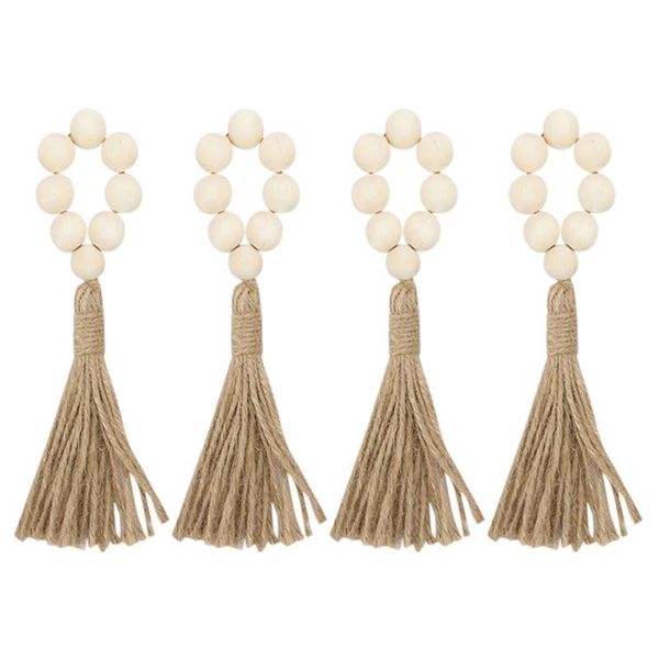 napkin rings 4pcs wood bead garland with tassels rustic tableware festival decoration
napkin rings 4pcs wood bead garland with tassels rustic tableware festival decoration