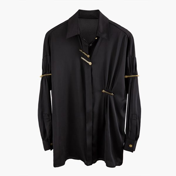 2020 new silk drape adorned single breasted long sleeves female shirt fine loose s1053 fashion 1r8e, White
2020 new silk drape adorned single breasted long sleeves female shirt fine loose s1053 fashion 1r8e, White