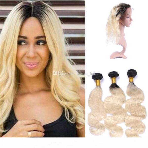 dark root #1b 613 body wave hair bundles with 360 frontal ombre blonde 360 full lace band frontal closure with hair extensions, Black
dark root #1b 613 body wave hair bundles with 360 frontal ombre blonde 360 full lace band frontal closure with hair extensions, Black