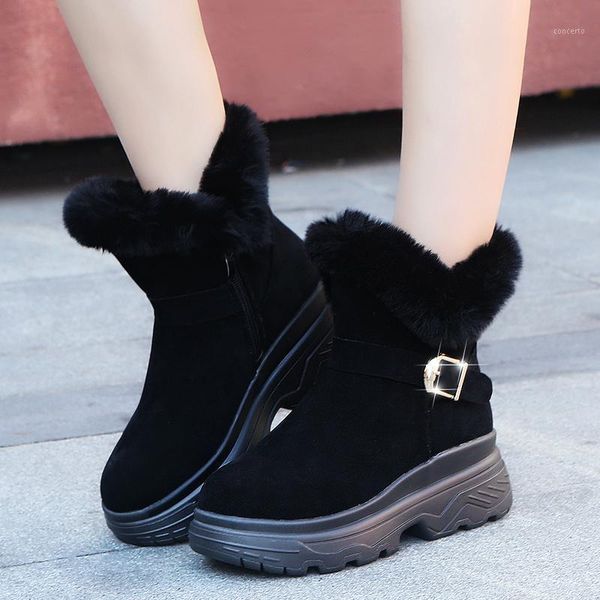 rimocy 2020 winter women fur wedges snow boots faux suede thicken plush warm shoes woman metal buckle platform ankle botas mujer1, Black
rimocy 2020 winter women fur wedges snow boots faux suede thicken plush warm shoes woman metal buckle platform ankle botas mujer1, Black