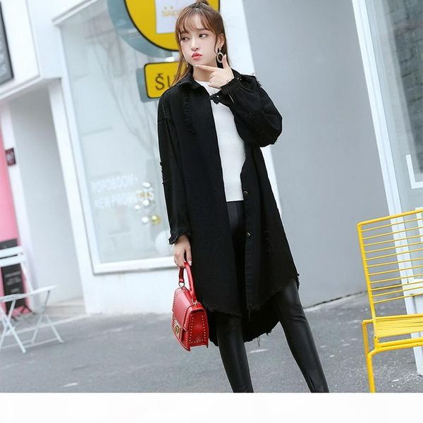 2019 new boyfriend style printed casual loose black vintage hole burr denim jacket women long sleeve coat jackets women's y190826, Black;brown
2019 new boyfriend style printed casual loose black vintage hole burr denim jacket women long sleeve coat jackets women's y190826, Black;brown