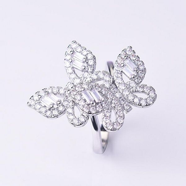 double butterfly ring luxury jewelry 925 pure silver princess white z diamond gem, Slivery;golden
double butterfly ring luxury jewelry 925 pure silver princess white z diamond gem, Slivery;golden