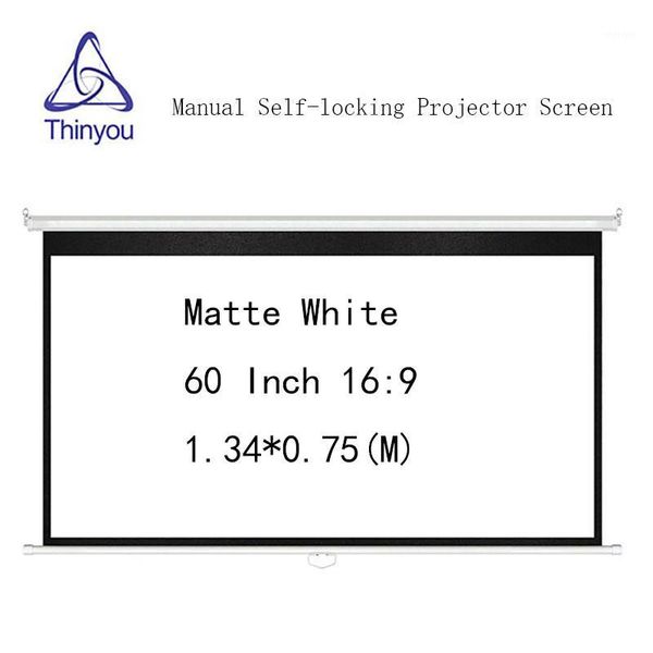 projection screens thinyou 60 inch 16:9 matte white self-locking projector screen manual pull down for hd movie screen1
projection screens thinyou 60 inch 16:9 matte white self-locking projector screen manual pull down for hd movie screen1