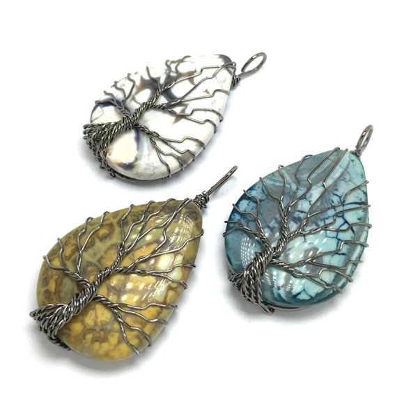 pendant necklaces 2021 wrap water drop necklace & wire reiki natural gem stone women men jewelry 30x50mm, Silver
pendant necklaces 2021 wrap water drop necklace & wire reiki natural gem stone women men jewelry 30x50mm, Silver
