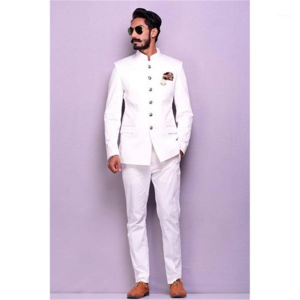 men suits mandarin lapel man white groom tuxedos wedding/prom 2 pieces ( jacket+pants+tie ) e2541, White;black
men suits mandarin lapel man white groom tuxedos wedding/prom 2 pieces ( jacket+pants+tie ) e2541, White;black