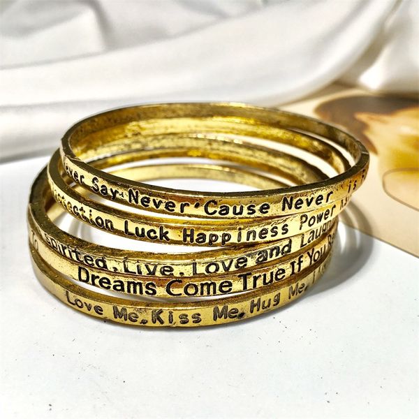 meetvii vintage antique gold alloy letter bangles female personality jewelry couple letter lucky bracelet for lover gift, Black
meetvii vintage antique gold alloy letter bangles female personality jewelry couple letter lucky bracelet for lover gift, Black