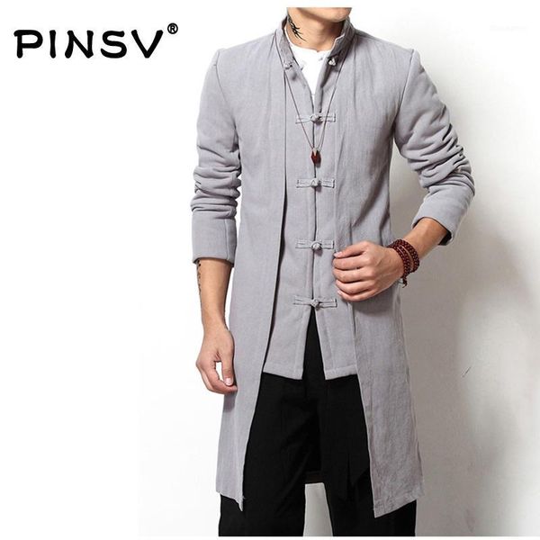 pinsv men clothing chinese style cotton & linen long overcoat men dress outerwear brand clothing jacket coat1, Black
pinsv men clothing chinese style cotton & linen long overcoat men dress outerwear brand clothing jacket coat1, Black