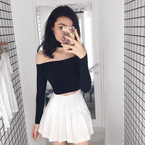fashion women mini skirts pleated school girl skater tennis skirt high waist flared white red female short summer, Black
fashion women mini skirts pleated school girl skater tennis skirt high waist flared white red female short summer, Black