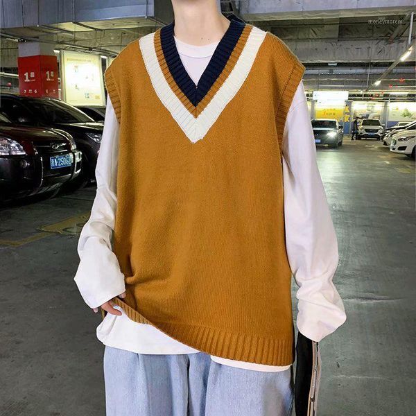 men's vests korean sweater vest men's fashion casual v-neck knitted pullover men streetwear loose knitting sweaters mens clothes m, Black;white
men's vests korean sweater vest men's fashion casual v-neck knitted pullover men streetwear loose knitting sweaters mens clothes m, Black;white