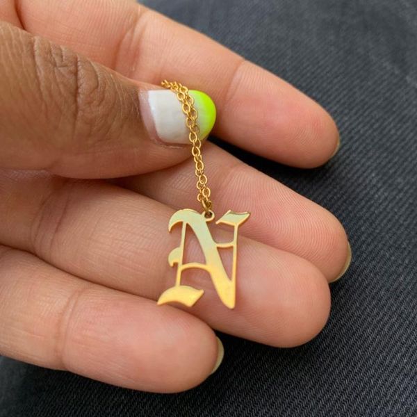 chains old english letters necklace for women alphabet pendants gold stainless steel a-z letter pendant collares jewelry gift, Silver
chains old english letters necklace for women alphabet pendants gold stainless steel a-z letter pendant collares jewelry gift, Silver