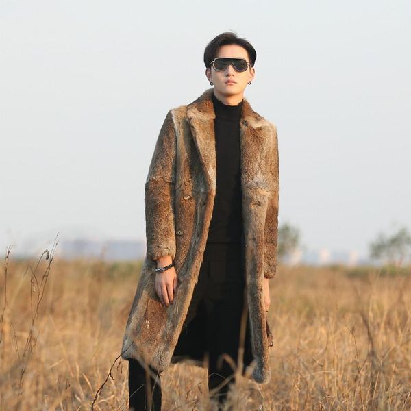 real genunie natural fur coat men's english-collar long fashion jacket warm winter custom any size1, Black
real genunie natural fur coat men's english-collar long fashion jacket warm winter custom any size1, Black