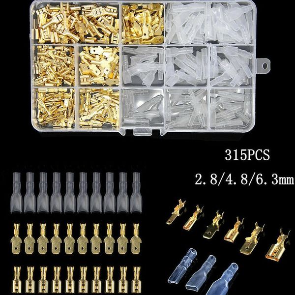 315pcs insulated male female wire connector 2.8/4.8/6.m electrical wire crimp terminals spade connectors asso wmtcfh, Brown
315pcs insulated male female wire connector 2.8/4.8/6.m electrical wire crimp terminals spade connectors asso wmtcfh, Brown