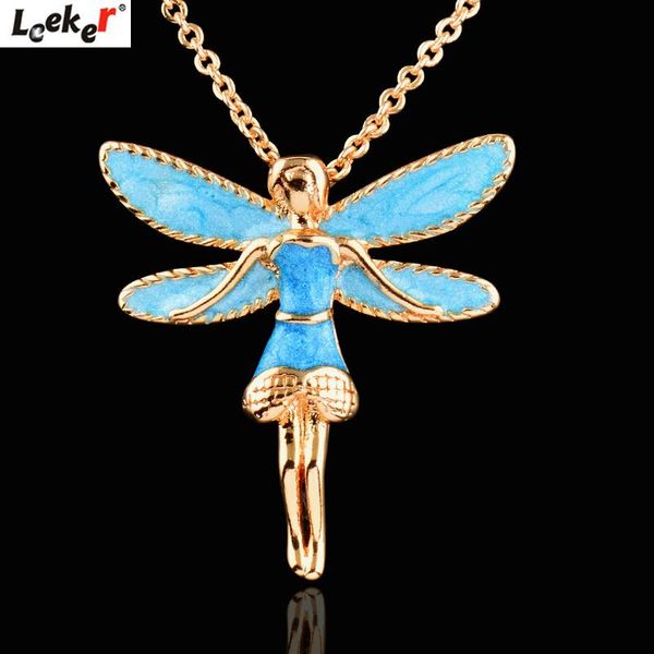 pendant necklaces leeker vintage blue enamel angel necklace for women gold color link chain accessoriese jewelry 105 lk4, Silver
pendant necklaces leeker vintage blue enamel angel necklace for women gold color link chain accessoriese jewelry 105 lk4, Silver