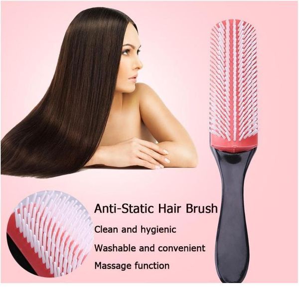 9 rows anti-static hair brush scalp masr men women comb hair styling tool salon hairdressing combs prof jllbaq, Silver
9 rows anti-static hair brush scalp masr men women comb hair styling tool salon hairdressing combs prof jllbaq, Silver
