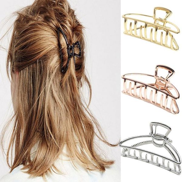 fashion women girls geometric claw clamps hair crab moon shape hair clip solid color accessories hairpin large/mini size, Golden;silver
fashion women girls geometric claw clamps hair crab moon shape hair clip solid color accessories hairpin large/mini size, Golden;silver