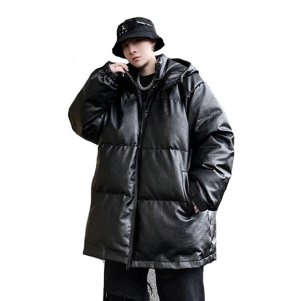men's fashion cotton padded jacket thick cold proof coat long winter warm parkas, Black
men's fashion cotton padded jacket thick cold proof coat long winter warm parkas, Black