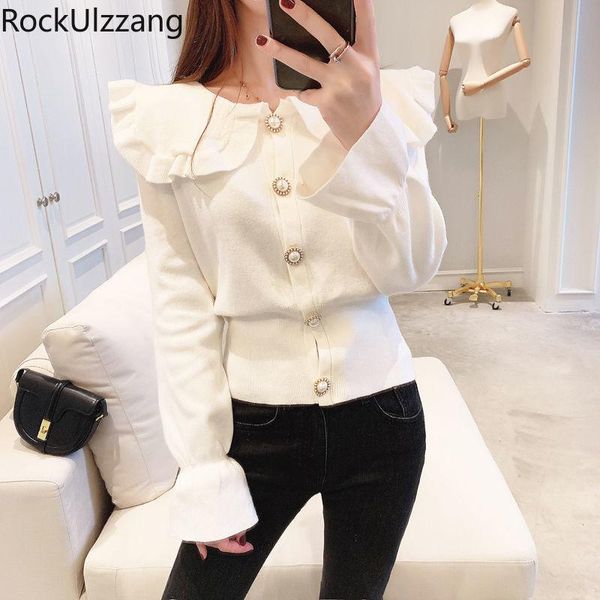 pearls button ruffles turndown neck cute solid pink white red black fashion cardigan sweater coat knit jumper korean vintage top
pearls button ruffles turndown neck cute solid pink white red black fashion cardigan sweater coat knit jumper korean vintage top