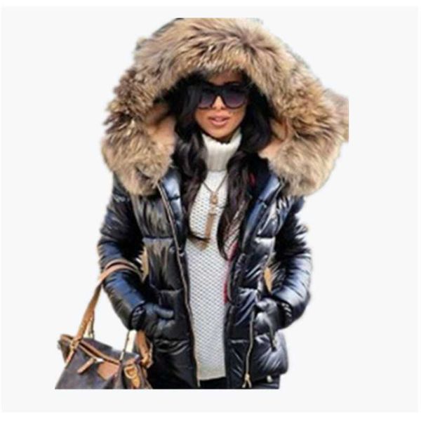 women's down & parkas 1185 winter jacket coat women cotton padded jackets plus size hood fur collar thick fashion basic snow outerwear, Black
women's down & parkas 1185 winter jacket coat women cotton padded jackets plus size hood fur collar thick fashion basic snow outerwear, Black