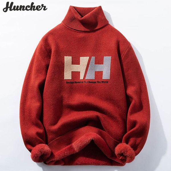 huncher men's turtleneck sweater men 2020 winter vintage high collar jumper pullover knitted sweaters oversized red sweater men, White;black
huncher men's turtleneck sweater men 2020 winter vintage high collar jumper pullover knitted sweaters oversized red sweater men, White;black