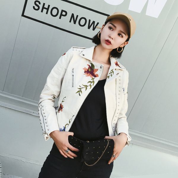 female floral fashion embroidered plutonium leather impression jacket streetwear black punk motorcycle outerwear jgkt
female floral fashion embroidered plutonium leather impression jacket streetwear black punk motorcycle outerwear jgkt