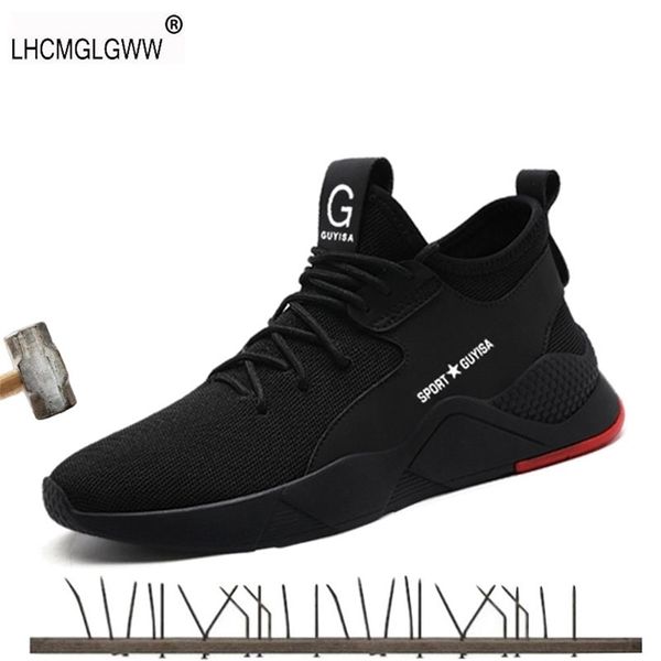 men's summer breathable work shoes for men outdoor steel toe footwear ankle safety boots indestructible stylish sneakers y200915, Black;brown
men's summer breathable work shoes for men outdoor steel toe footwear ankle safety boots indestructible stylish sneakers y200915, Black;brown