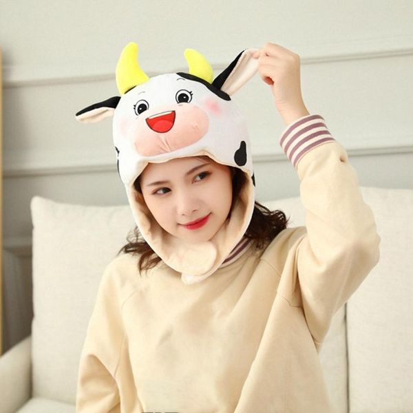 beanie/skull caps women kids cute cartoon milk cow plush hat funny animal stuffed toys warm earflap cap cosplay holiday party po props, Blue;gray
beanie/skull caps women kids cute cartoon milk cow plush hat funny animal stuffed toys warm earflap cap cosplay holiday party po props, Blue;gray