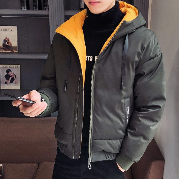 thiened winter new men's hooded aberdeen simple down large casual cotton padded jaet for men, Black
thiened winter new men's hooded aberdeen simple down large casual cotton padded jaet for men, Black