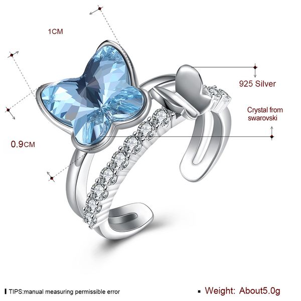 crystal comes from swarovski elements 925 sterling silver open ring butterfly shape diamond ring wedding anniversary svr393
crystal comes from swarovski elements 925 sterling silver open ring butterfly shape diamond ring wedding anniversary svr393