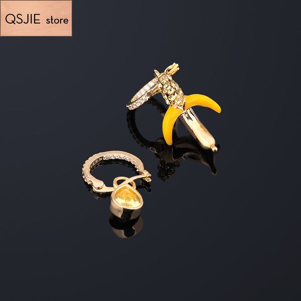 qsjie swa fashion banana asymmetric earrings charming fashion jewelry, Silver
qsjie swa fashion banana asymmetric earrings charming fashion jewelry, Silver