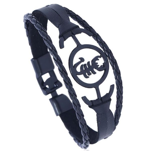 fashion scorpion buckle cuff bracelets vintage alloy scorpio charm black bangle woven leather chain wristbands handmade jewelry
fashion scorpion buckle cuff bracelets vintage alloy scorpio charm black bangle woven leather chain wristbands handmade jewelry
