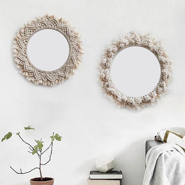 tapestries macrame wall hanging decorative mirror tapestry bohemia creative home art decorations boho decor 
tapestries macrame wall hanging decorative mirror tapestry bohemia creative home art decorations boho decor
