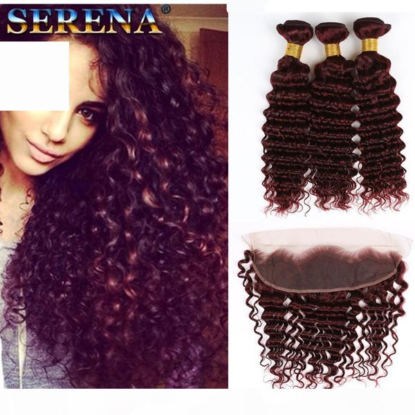99j deep wave hair with 13x4 lace frontal brazilian virgin hair deep wave curly 99j wine red hair 3 bundles with closure burgundy colored, Black;brown
99j deep wave hair with 13x4 lace frontal brazilian virgin hair deep wave curly 99j wine red hair 3 bundles with closure burgundy colored, Black;brown