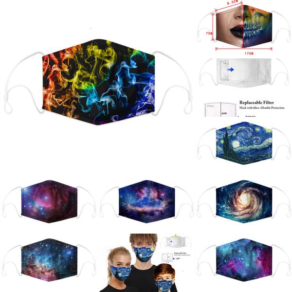 reusable starry digital print cotton washable breathable dustproof anti smog pm2.5 protective masks 7 nobza