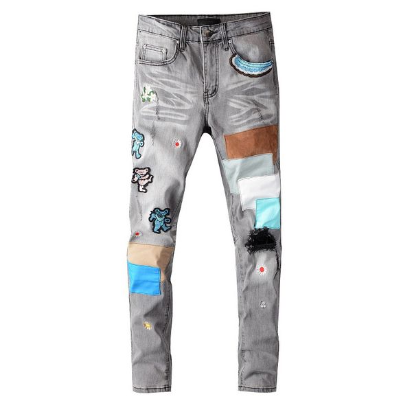 mens jeans street style pants fashion patch straight trousers men casual wear zipper denim long 6 model high qality, Blue
mens jeans street style pants fashion patch straight trousers men casual wear zipper denim long 6 model high qality, Blue