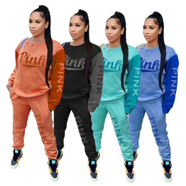 2021 womens sportswear pullover suit letter gradient color two piece jogging suit ladies new fashion casual sportswear, White
2021 womens sportswear pullover suit letter gradient color two piece jogging suit ladies new fashion casual sportswear, White