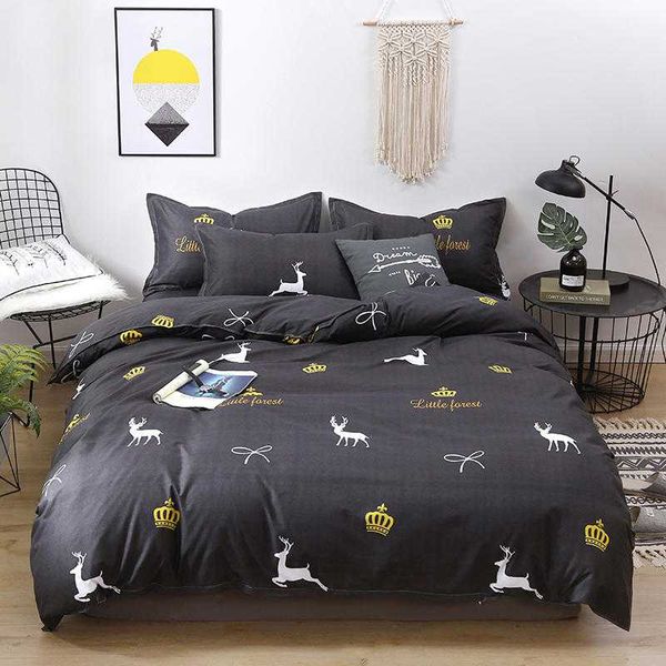 solstice cartoon light blue giraffe children/kid bedding sets duvet cover bed sheet pillowcase bed cover linens bedclothes sets
