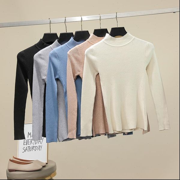 2021 fall new turtleneck knitted sweater for women slim pullover black pink sweaters female winter casual jumper, White;black
2021 fall new turtleneck knitted sweater for women slim pullover black pink sweaters female winter casual jumper, White;black