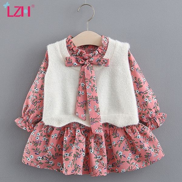 lzh infant party dress new autumn winter baby velvet vest+long sleeve floral print dress for baby princess dress newborn clothes lj201222, Red;yellow
lzh infant party dress new autumn winter baby velvet vest+long sleeve floral print dress for baby princess dress newborn clothes lj201222, Red;yellow