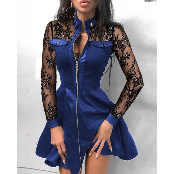 Korean version of the classic black long-sleeved short skirt printed mid-waist zipper temperament sexy dress, White;black
Korean version of the classic black long-sleeved short skirt printed mid-waist zipper temperament sexy dress, White;black