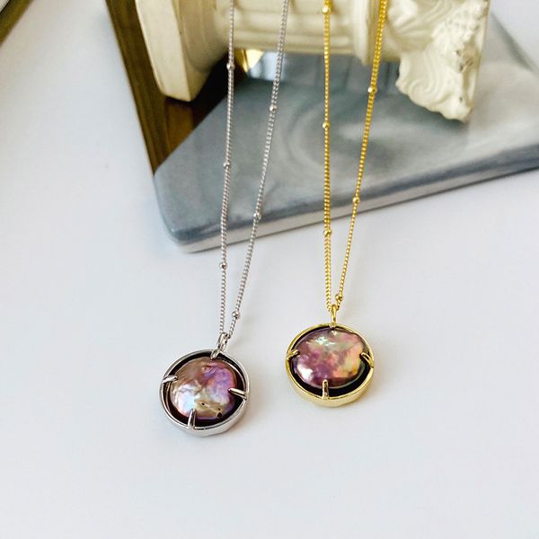 silvology 925 sterling silver natural abalone pearl pendant necklace for women round chic light luxury necklace office jewelry q0531
silvology 925 sterling silver natural abalone pearl pendant necklace for women round chic light luxury necklace office jewelry q0531