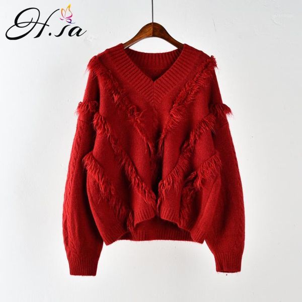 h.sa 2019 spring new v neck pullover and sweaters tassel pull jumpers red blue korean harajuku knitwear sueter mujer roupas1, White;black
h.sa 2019 spring new v neck pullover and sweaters tassel pull jumpers red blue korean harajuku knitwear sueter mujer roupas1, White;black