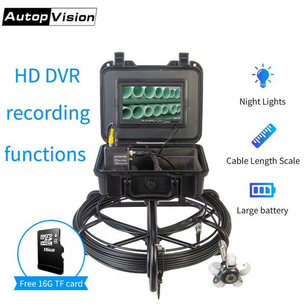 7inch sewer camera pipe pipeline inspection waterproof ip68 endoscope 30m/100ft hd 1200tvl industrial plumbing snake with dvr
7inch sewer camera pipe pipeline inspection waterproof ip68 endoscope 30m/100ft hd 1200tvl industrial plumbing snake with dvr