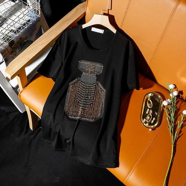 summer street style new european extra large size 250g drill bottle print short sleeve t shirt women loose diamond, White
summer street style new european extra large size 250g drill bottle print short sleeve t shirt women loose diamond, White