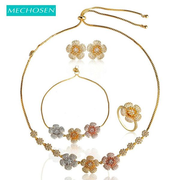 mechosen romantic rose flower zirconia necklace earrings bracelet ring 4pcs/set for women wedding party decorations jewelry sets, Silver
mechosen romantic rose flower zirconia necklace earrings bracelet ring 4pcs/set for women wedding party decorations jewelry sets, Silver