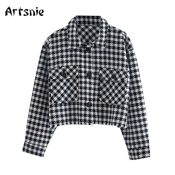 artsnie vintage houndstooth coats women spring 2021 turn down collar long sleeve jackets streetwear ladies coats chaqueta mujer, Black;brown
artsnie vintage houndstooth coats women spring 2021 turn down collar long sleeve jackets streetwear ladies coats chaqueta mujer, Black;brown