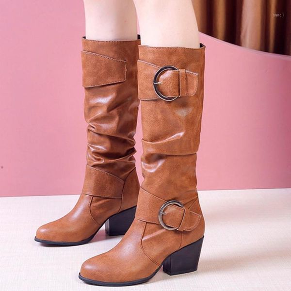 boots vintage winter pu leather mid-calf women snow with fur high heels female shoes black brown large size booties1
boots vintage winter pu leather mid-calf women snow with fur high heels female shoes black brown large size booties1