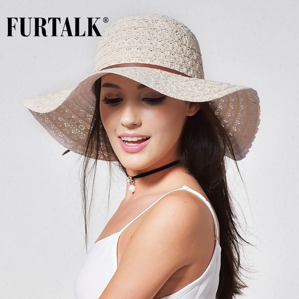 furtalk summer hat for women beach sun hats foldable wide brimmed straw hat cotton floppy travel packable uv hat chapeu feminino y200102, Blue;gray 
furtalk summer hat for women beach sun hats foldable wide brimmed straw hat cotton floppy travel packable uv hat chapeu feminino y200102, Blue;gray